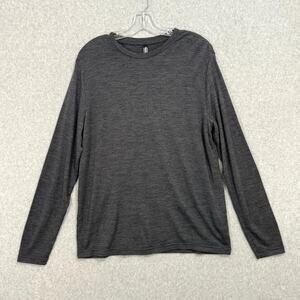 Merino ProtecT 100% Wool Shirt Size L Long Sleeve Baselayer Skiing Outdoor